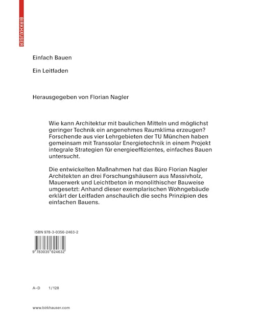 Book cover image for Einfach Bauen ISBN: 9783035624632